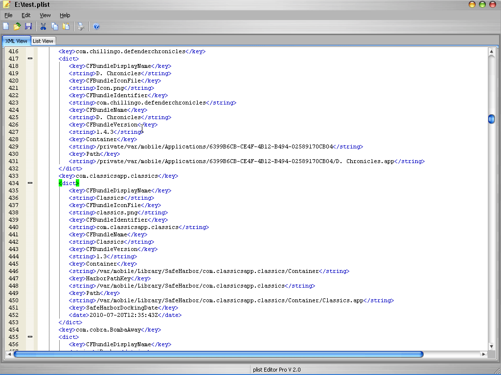 plist編輯器(plist Editor)
